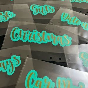 *CUSTOMIZABLE Clear Cash Budgeting envelopes - Comes with 6 laminated envelopes